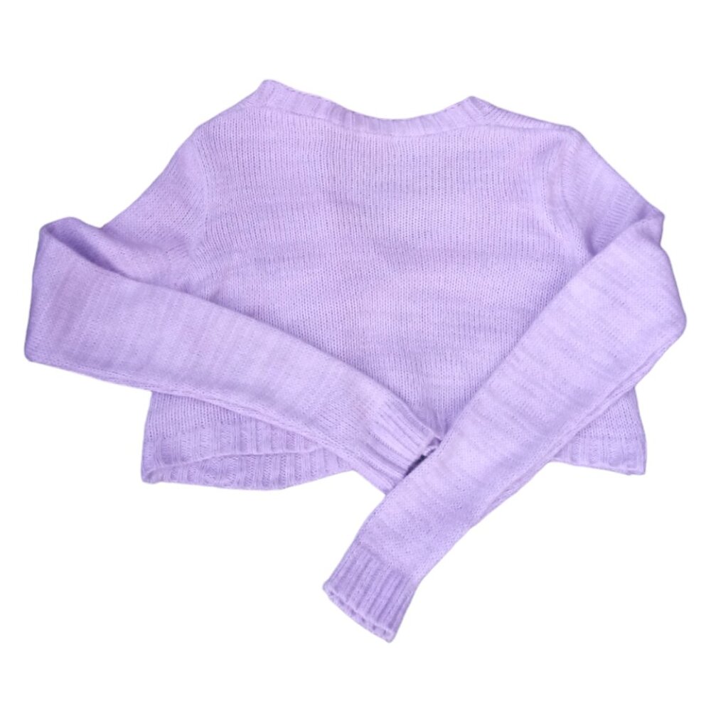 Nasty Gal cropped oversized lavender sweater sz S - Picture 5 of 12